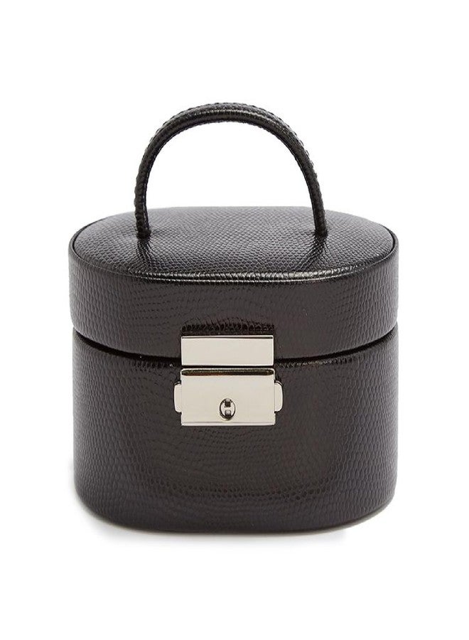 Wolf Designs WOLF Heritage Mini Oval Box, Black - Three Compartments - Includes Travel Case - Image 1