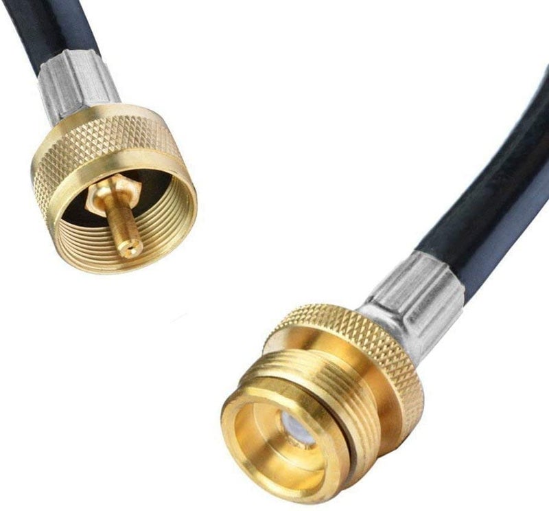 DOZYANT 5 Feet Propane Torch Extension Hose for Propane Tree Distribution Tree Post Assembly 1" x20 Male Throwaway Cylinder Thread - T and Y Connector - Image 2