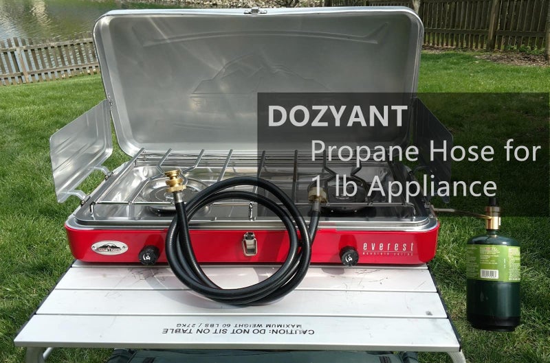 DOZYANT 5 Feet Propane Torch Extension Hose for Propane Tree Distribution Tree Post Assembly 1" x20 Male Throwaway Cylinder Thread - T and Y Connector - Image 4