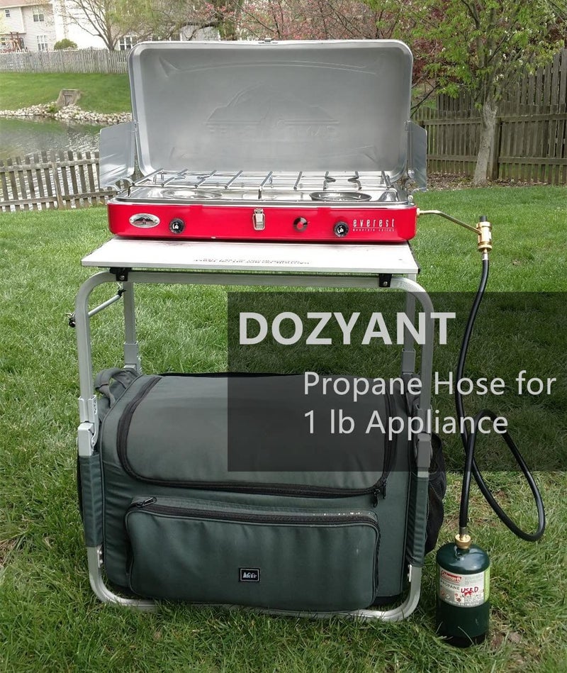 DOZYANT 5 Feet Propane Torch Extension Hose for Propane Tree Distribution Tree Post Assembly 1" x20 Male Throwaway Cylinder Thread - T and Y Connector - Image 5