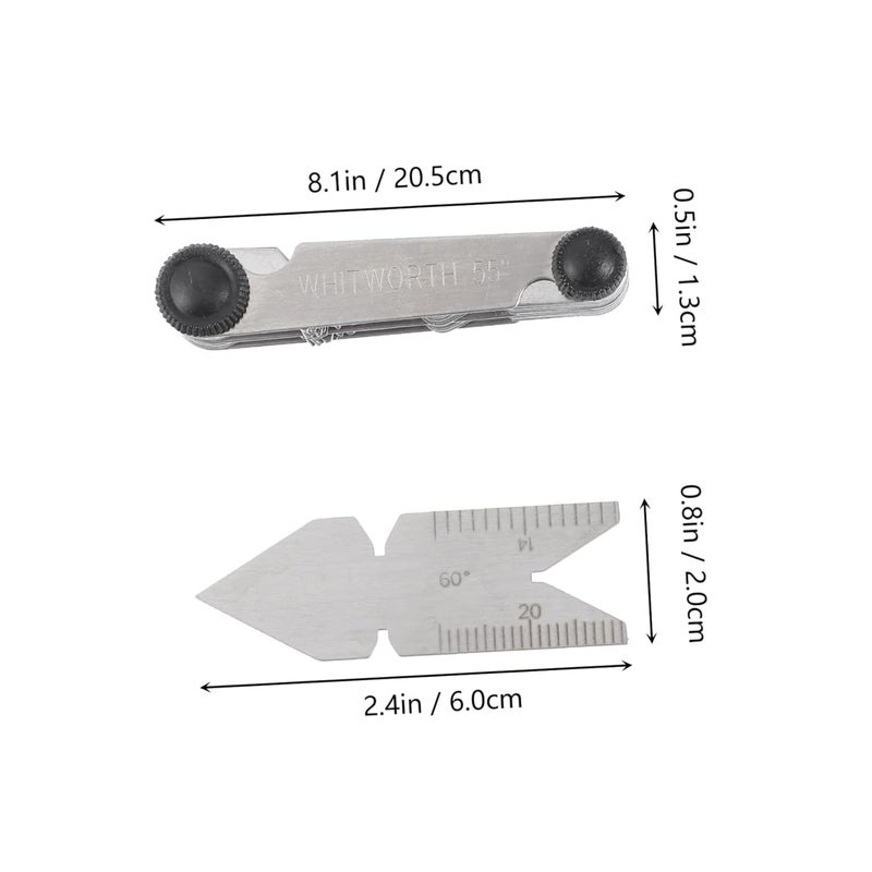 PartyKindom 4pcs Compact Lightweight Thread Gauge Set Metric Measuring Tool - Image 3