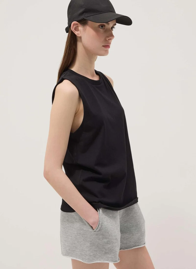 Ovs  OVS Black Pure Cotton Tank Top for Women | Best Price UAE