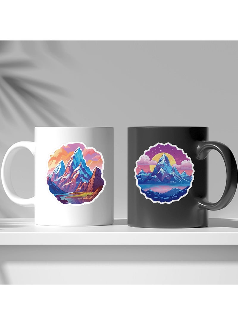 ORAINBOW 50 Pcs Snow Capped Mountain Scenery Stickers Beautiful Decals Vinyl Waterproof DIY Decorations for Laptop Water Bottle Guitar Supplies Gift for Family Friends  - Image 4