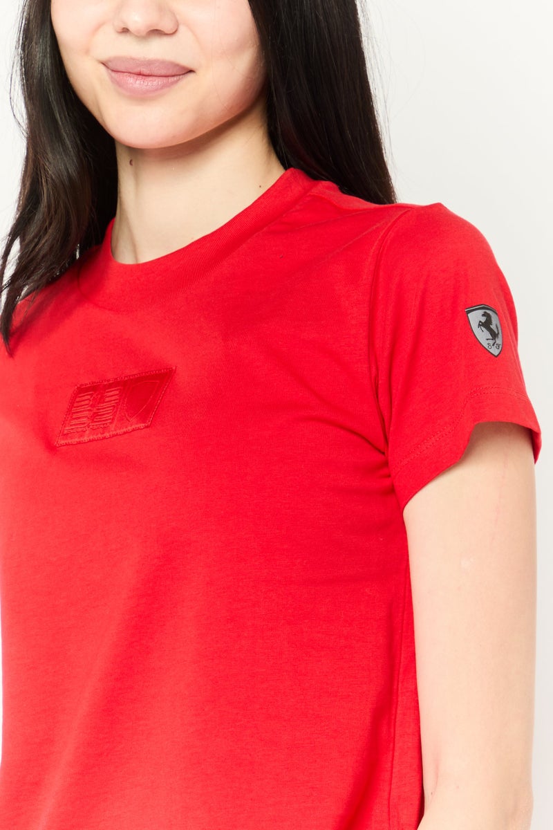 PUMA Puma x Scuderia Ferrari Women Sportswear Fit Short Sleeve Outdoor Top, Red  - Image 3