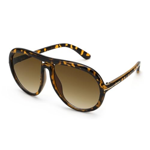 Karsaer Oversized Vintage Aviator Sunglasses for Men Women，Big Retro Round Aviator Sunglasses K7132 - Image 1