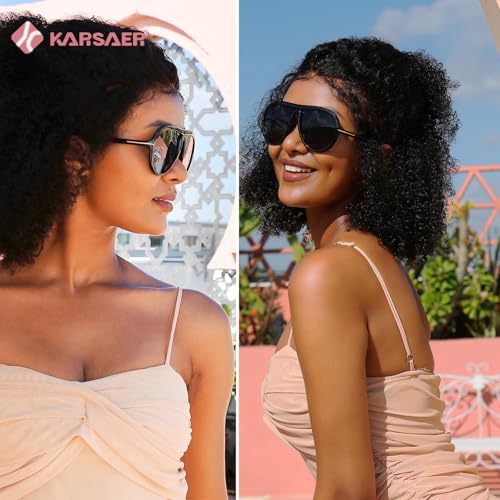 Karsaer Oversized Vintage Aviator Sunglasses for Men Women，Big Retro Round Aviator Sunglasses K7132 - Image 2