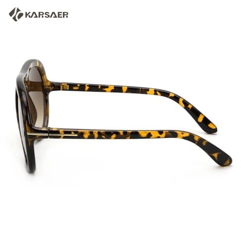 Karsaer Oversized Vintage Aviator Sunglasses for Men Women，Big Retro Round Aviator Sunglasses K7132 - Image 4