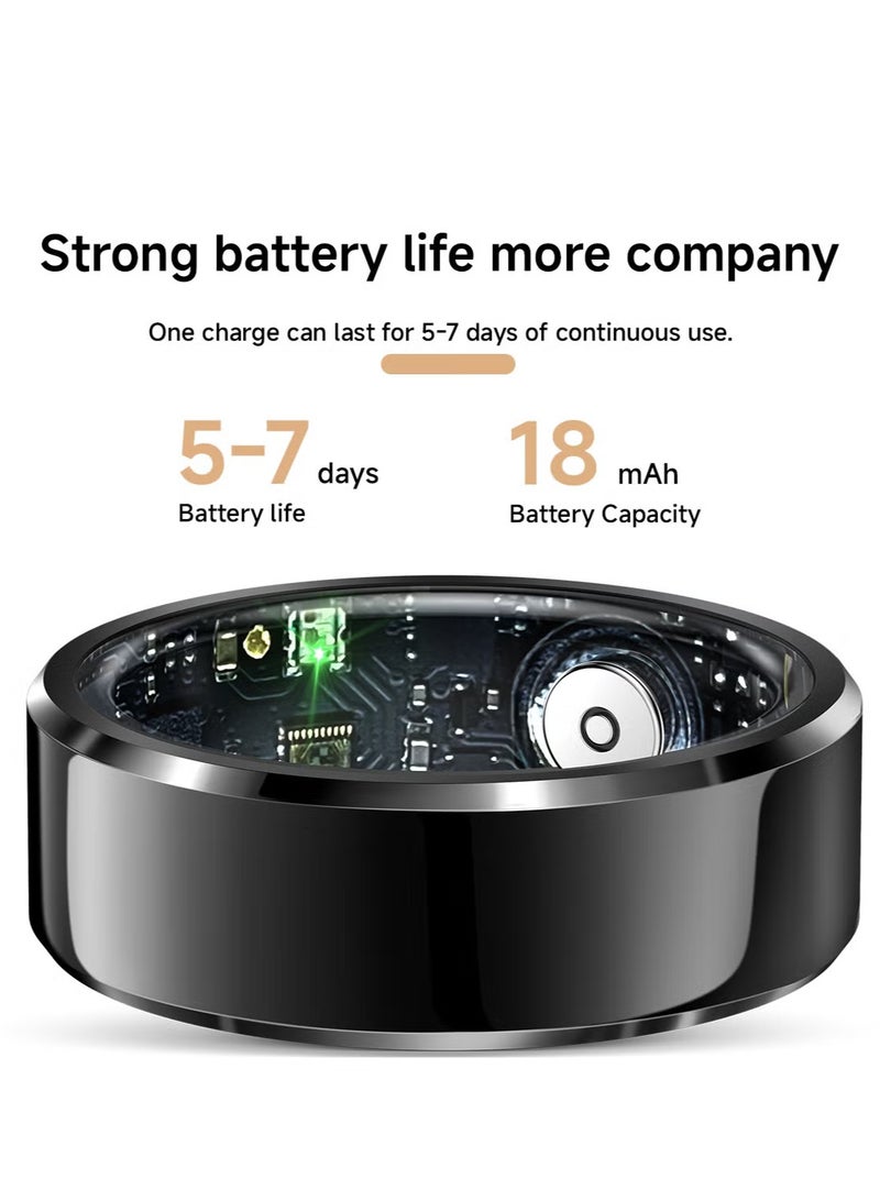 Smart Ring Health Monitor with Heart Rate, Sleep Tracking | Fitness Tracker IP 68 waterproof health size:8 - Image 2