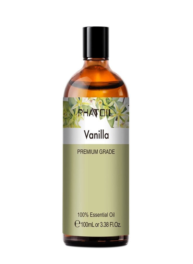 PHATOIL 100ML Vanilla Essential Oil, Huge 3.38fl.oz Bottle Vanilla Oil, Pure Aromatherapy Essential Oils for Diffuser, Humidifier, Scented Oils for Soap, Candle Making - Image 2