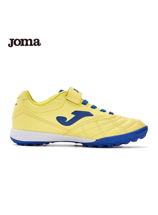Joma أحذية كرة القدم للأطفال، أحذية تف Turf للأولاد والبنات، أحذية تدريب كرة القدم الكلاسيكية للطلاب الشباب، أصفر فوسفوري، مقاس 30 - Image 2