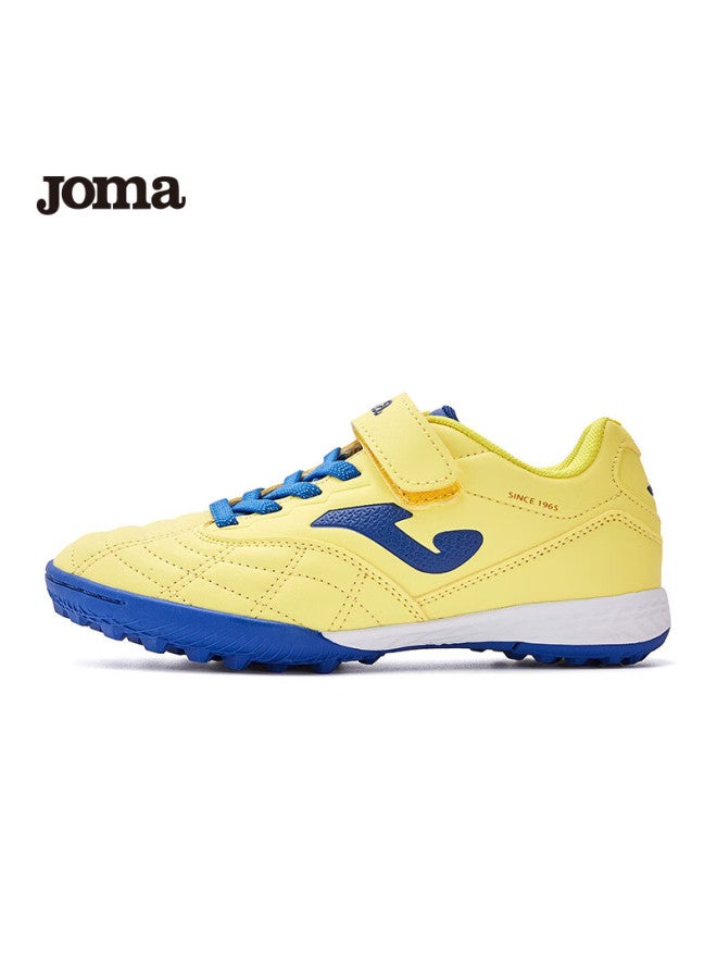 Joma أحذية كرة القدم للأطفال، أحذية تف Turf للأولاد والبنات، أحذية تدريب كرة القدم الكلاسيكية للطلاب الشباب، أصفر فوسفوري، مقاس 30 - Image 1
