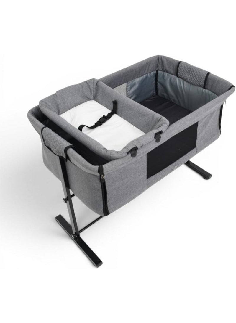 Petit bebe 3-in-1 Adjustable Baby Bassinet and Portable Bedside Sleeper with Storage Basket - Image 5