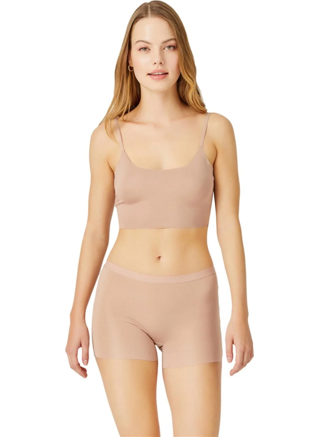 كوتن هيل Brown Basic Laser Cut Seamless Women's Boxers