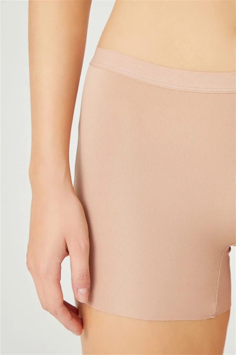 COTTONHILL Brown Basic Laser Cut Seamless Women's Boxers