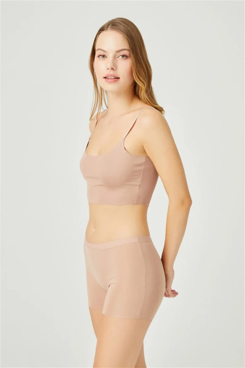 COTTONHILL Brown Basic Laser Cut Seamless Women's Boxers