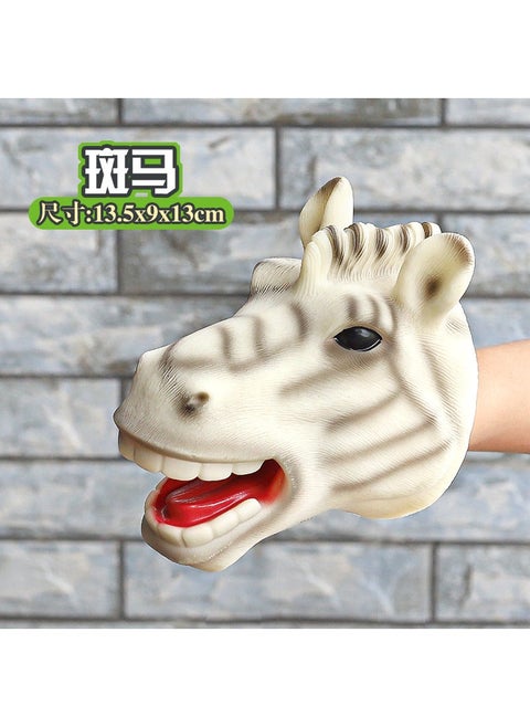 Dinosaur Hand Puppet Soft Rubber Model Toy Zebra [hand puppet]]