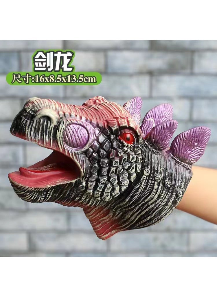null - Dinosaur Hand Puppet Soft Rubber Model Toy Zebra [hand puppet]] - Image 1