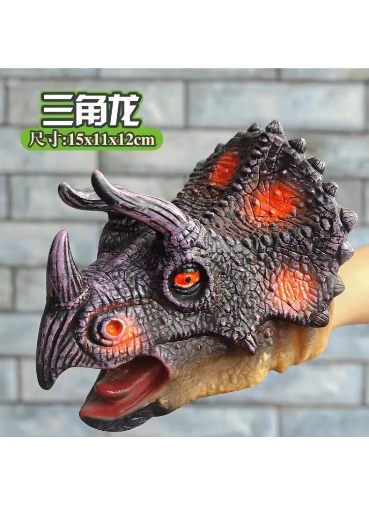 null - Dinosaur Hand Puppet Soft Rubber Model Toy Zebra [hand puppet]] - Image 1