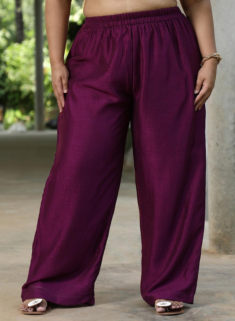 Instafab Plus Women's Plum Purple Noir Ensemble Kurta Set - Image 5