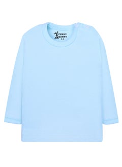 Funny Bunny Pack Of 2 Plain Color Long Sleeve Undershirt For Baby Boy  - Image 2