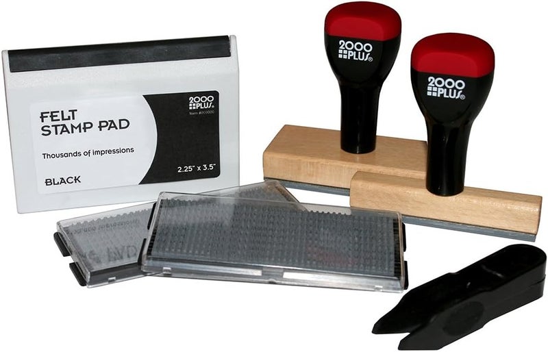 2000Plus COSCO 2000PLUS Custom Stamp KIT, Black Ink - Image 1