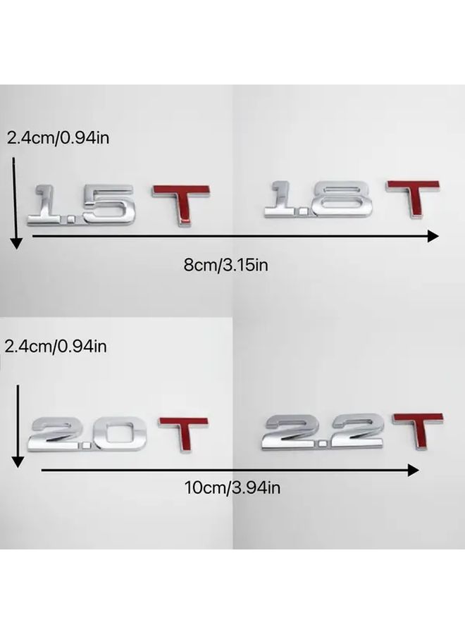 High Quality 3D Metal Car Emblem Sticker 1.6 Vehicle Decal Universal Design - Image 3