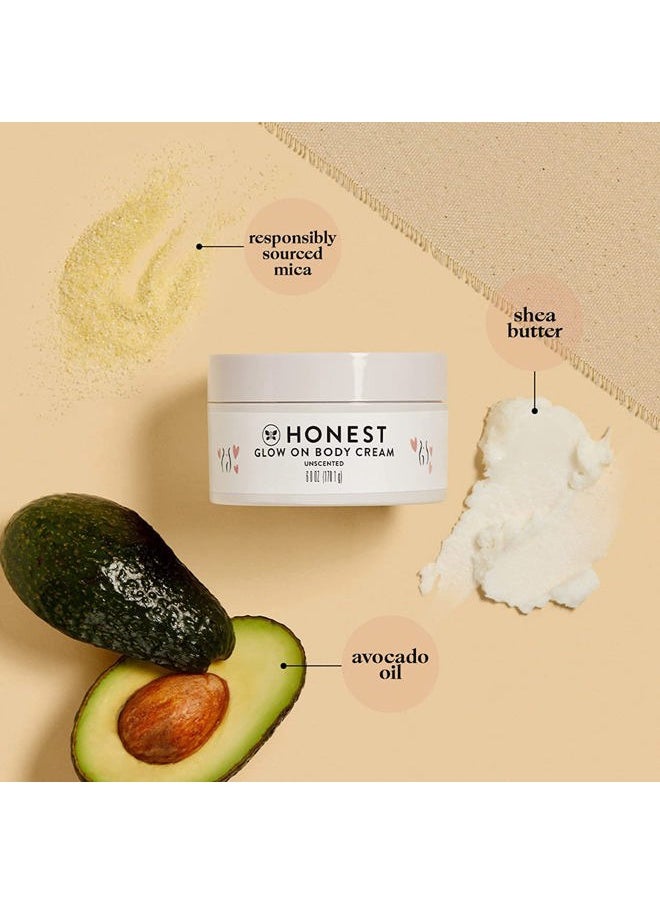 The Honest Company - New Mama Care Essentials Gift Set | Hospital Bag Must Haves | Travel Size Nip Balm (0.5 oz), Glow On Body Cream (1 oz), Gotta Glow Face Wash (1.75 fl oz), Reusable Pouch - Image 1