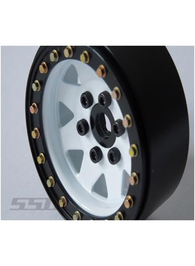 SSD RC 1.9"" Steel 8 Spoke Beadlock Wheels (White) (2) - Image 3