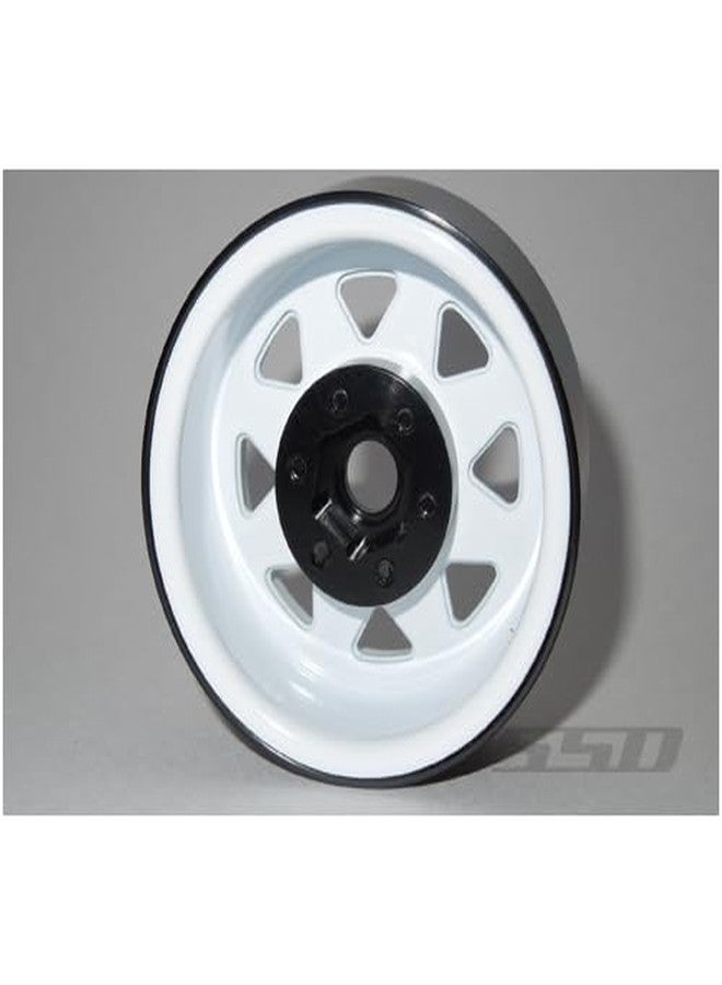SSD RC 1.9"" Steel 8 Spoke Beadlock Wheels (White) (2) - Image 4