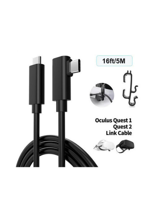 كابل بيانات USB3.2 متوافق مع اوكيولوس كويست  1/2 5M أسود - Image 3