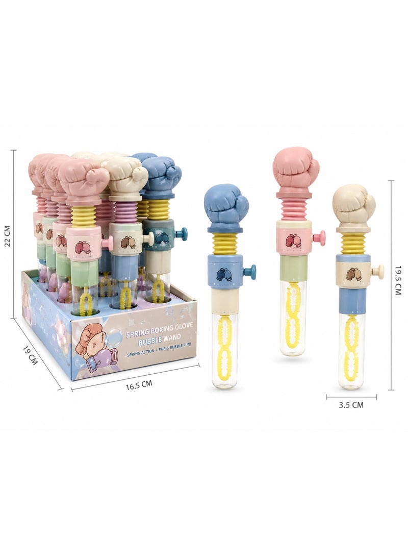 Boxing Glove Bubble Wand Toy Plastic Kids Outdoor Bubble Stick Assorted Colors 3-Piece Set