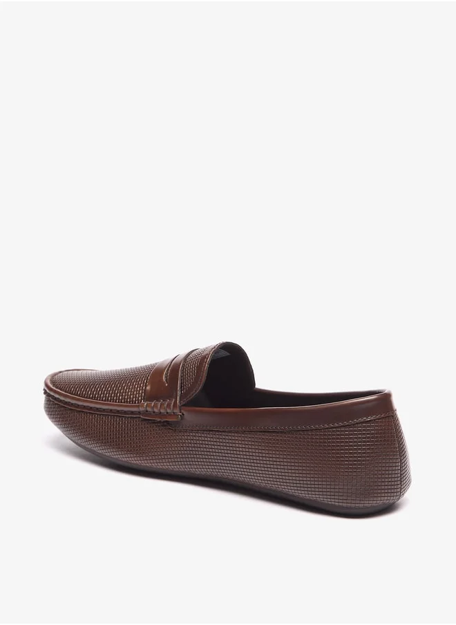 LBL by Shoexpress Men Textured Slip-On Loafers