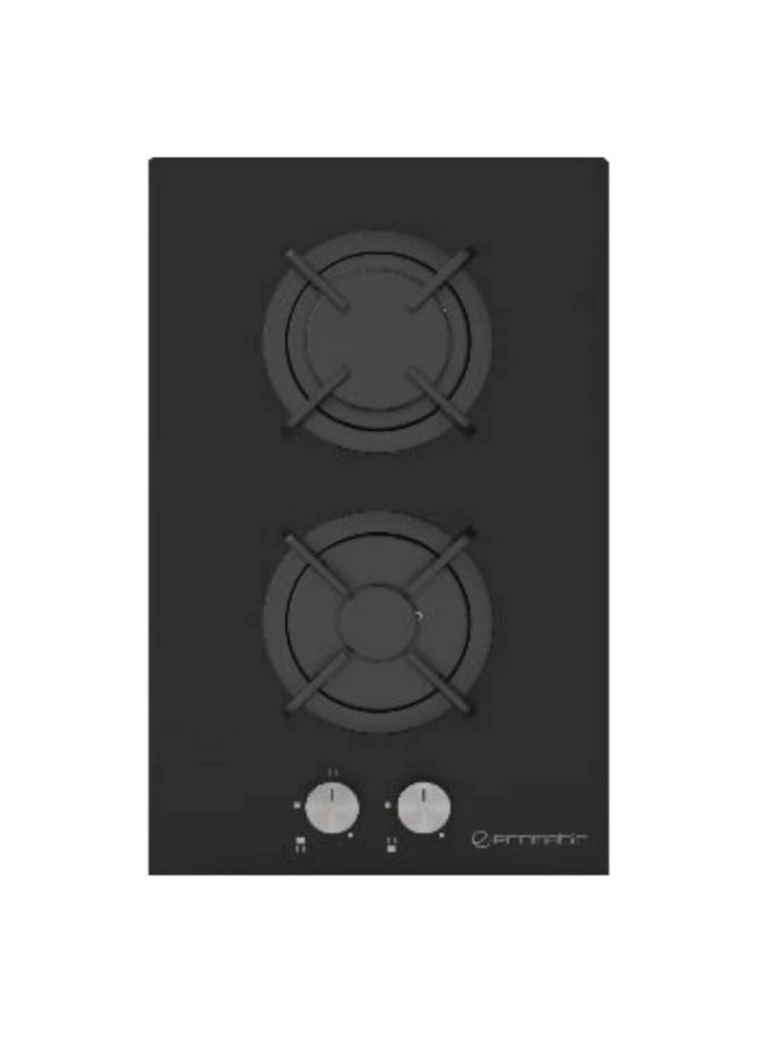 Ecomatic Built-in Gas Cooker, 30 cm, 2 Burners, S307RBC - Black