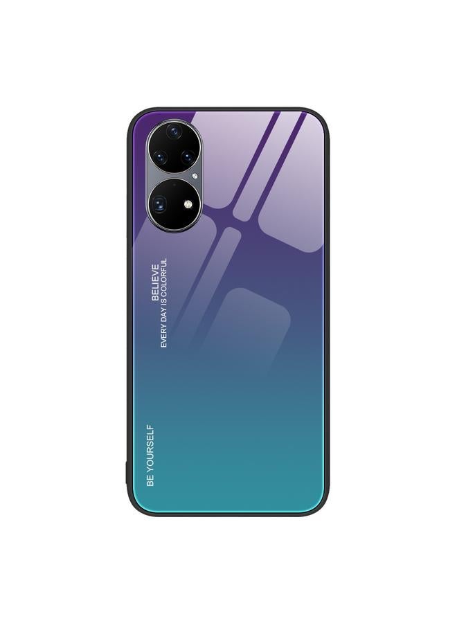 Zaboon Case For Huawei P50 Pro Gradient Color Glass Case - Image 1