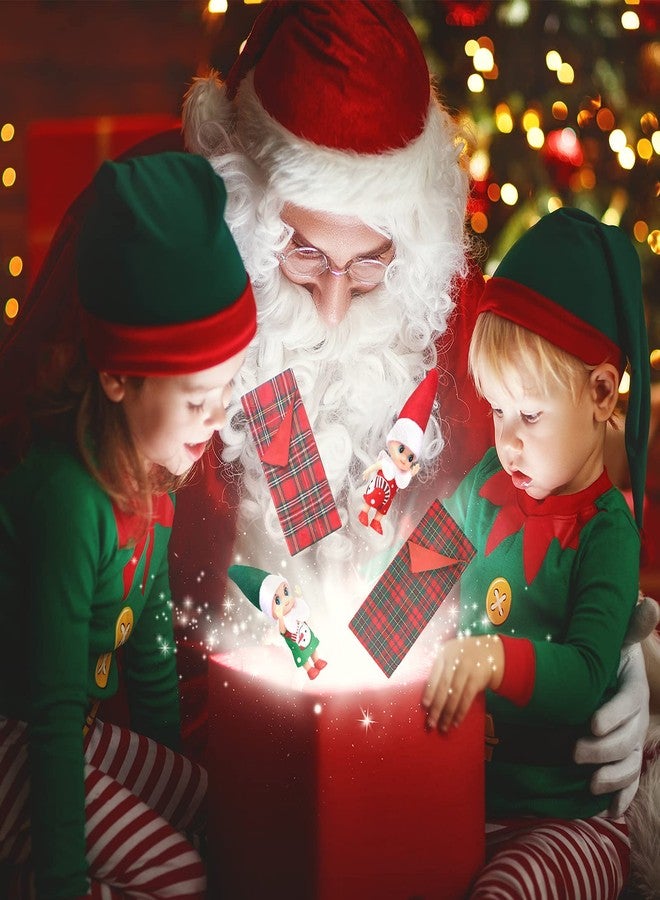 Zomiboo 2 Pieces Christmas Dolls with 2 Sleeping Bags, Red and Green Doll Twins for Christmas Decorations and Stocking Stuffers - Image 2