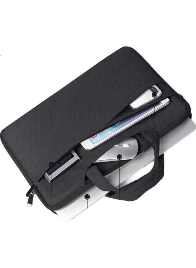 Bubm Laptop Handbag For Men And Women, 14-Inch Apple Lenovo Huawei Laptop Bag, Briefcase Inner Pocket Bag, Black - Image 2