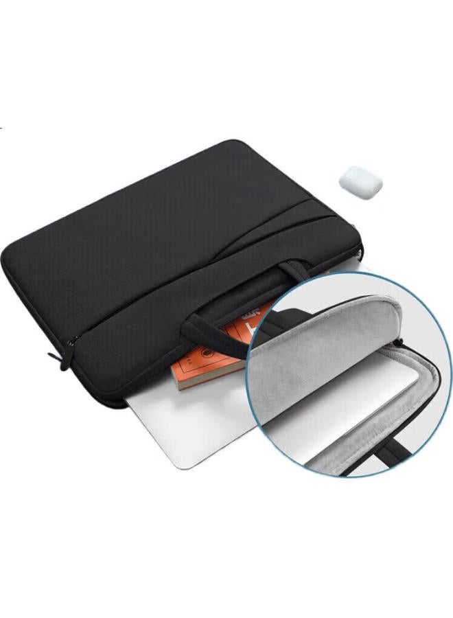 Bubm Laptop Handbag For Men And Women, 14-Inch Apple Lenovo Huawei Laptop Bag, Briefcase Inner Pocket Bag, Black - Image 3