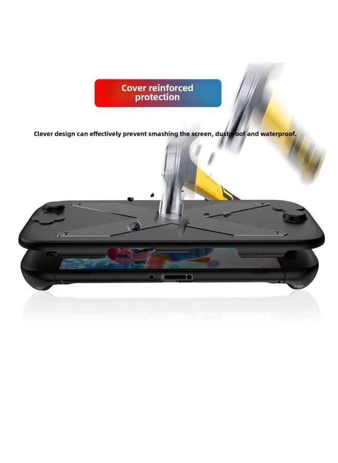 Generic Suitable For Nintendo Switch 2 Game Console Protective Case NS All-inclusive Anti-fall And Dust-proof Protective Cover Accessories-Product Color:White-Model:Switch2 (x Pattern) With Plate Protective Cover  - Image 4