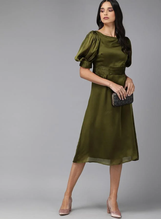 Mish Satin A-Line Dress