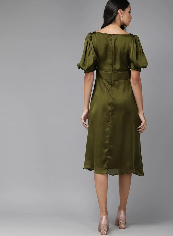 Mish Satin A-Line Dress