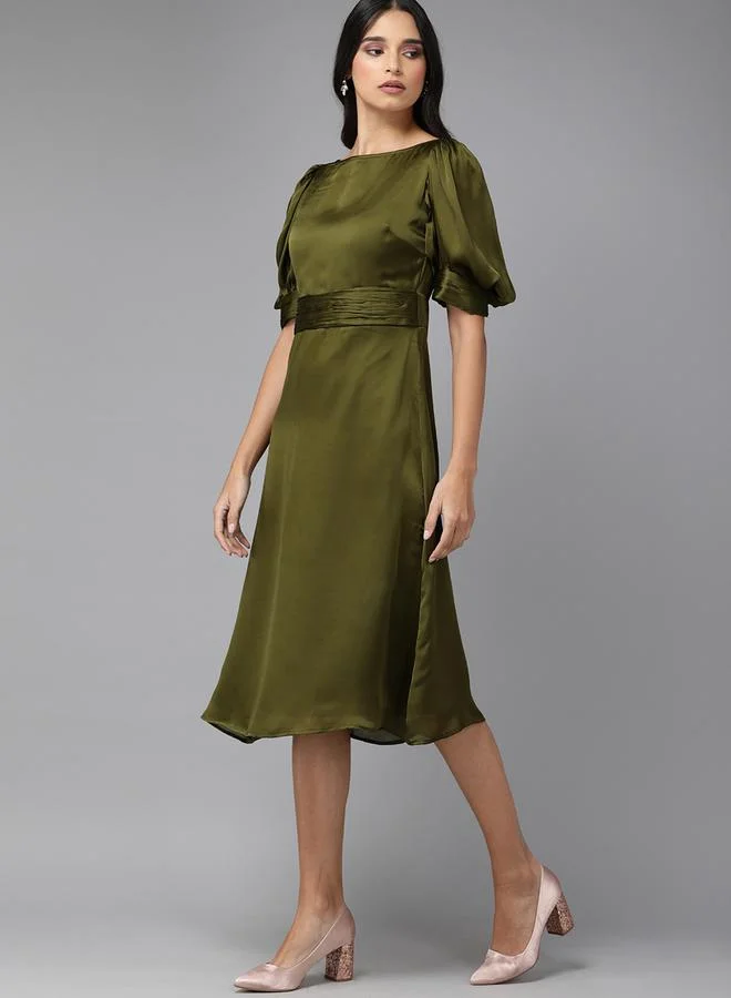 Mish Satin A-Line Dress