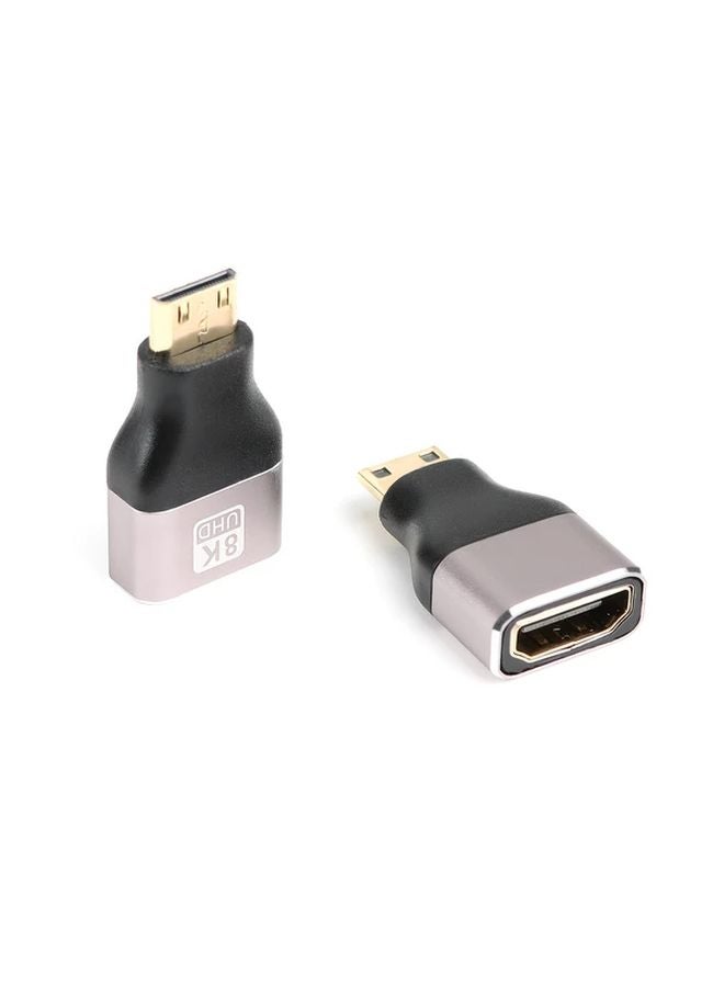 محول HDTV صغير 8K Ultra HD من ذكر إلى أنثى 5 قطع من سبائك الألومنيوم - Image 3