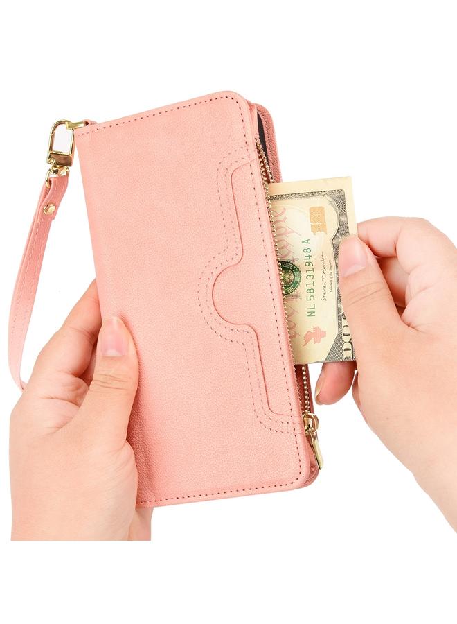 erorex Case For iPhone XS Max Litchi Texture Zipper Leather Phone Case - Image 5