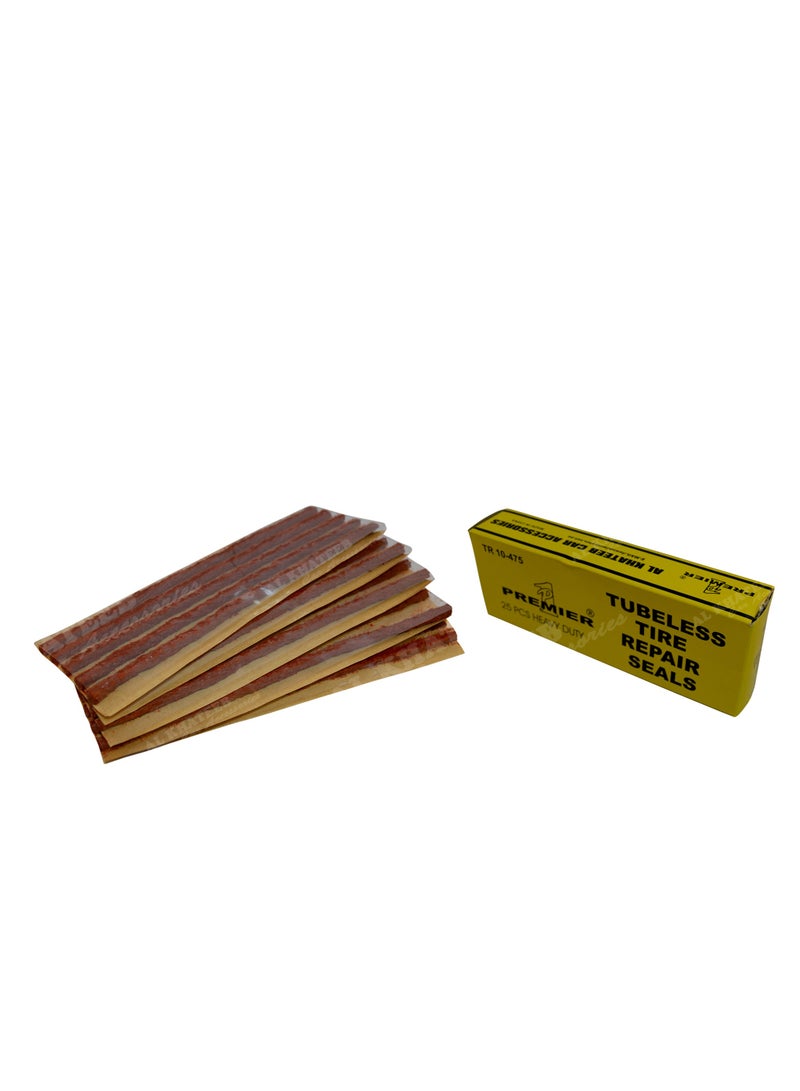 Al Khateeb P1 Universal Tubeless Tire Repair Seals Heavy Duty 25Pcs/Box, Long Type - Ideal For Steel Belted Radials