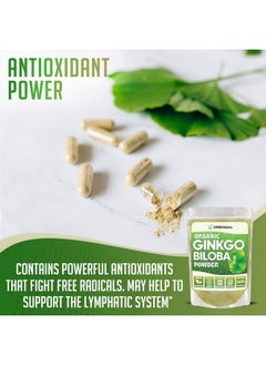 XPRS Nutra Organic Ginkgo Biloba Powder Gingko Biloba Supplements For Cognition Vegan Friendly Ginkoba Biloba Organic Immunity Boosting Ginkgo Biloba Powder (16 Oz)  - Image 4