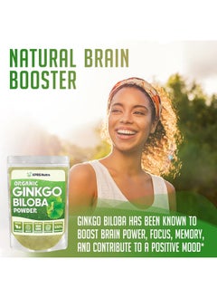 XPRS Nutra Organic Ginkgo Biloba Powder Gingko Biloba Supplements For Cognition Vegan Friendly Ginkoba Biloba Organic Immunity Boosting Ginkgo Biloba Powder (16 Oz)  - Image 3