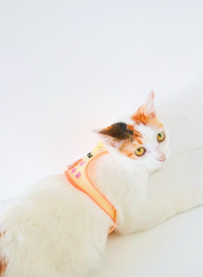 Luminous Vest for Cats and Dogs to Repel Mosquitoes, High visibility Safety Vest, Suitable for Walking Running High Visibility to Repel Bugs Suitable for Small and Medium Pets Vest Sleeves(Orange) - Image 1