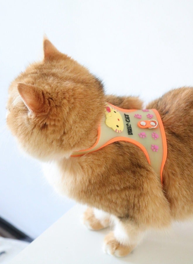 Luminous Vest for Cats and Dogs to Repel Mosquitoes, High visibility Safety Vest, Suitable for Walking Running High Visibility to Repel Bugs Suitable for Small and Medium Pets Vest Sleeves(Orange) - Image 2