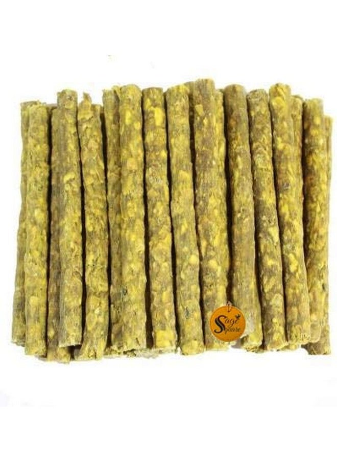 Sage Square Dog Chew Munchy Dental Treat Chicken Flavor Barksticks Munchies (Yellow Sticks) (Pack Of 4Kg)  - Image 4
