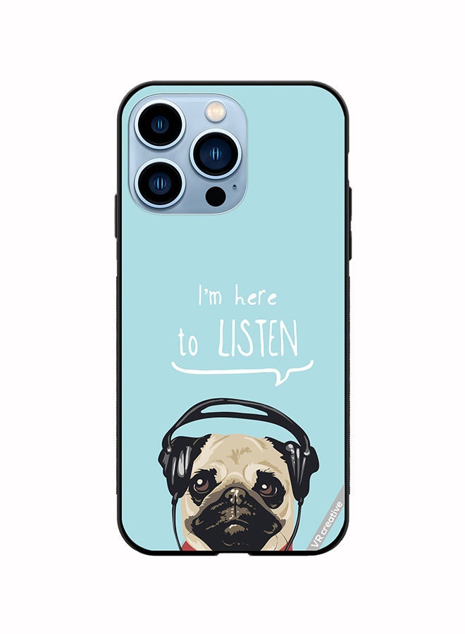 VR CREATIVE Protective Case Cover For Apple iPhone 13 Pro Pug Life Design Multicolour - Image 1